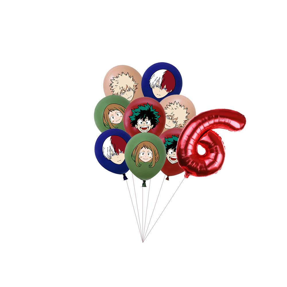 My Heros Academiaed Birthday Themed Party Decorations Balloon Set Tableware Tablecloths Cake Toppers Party Supplies Baby Shower