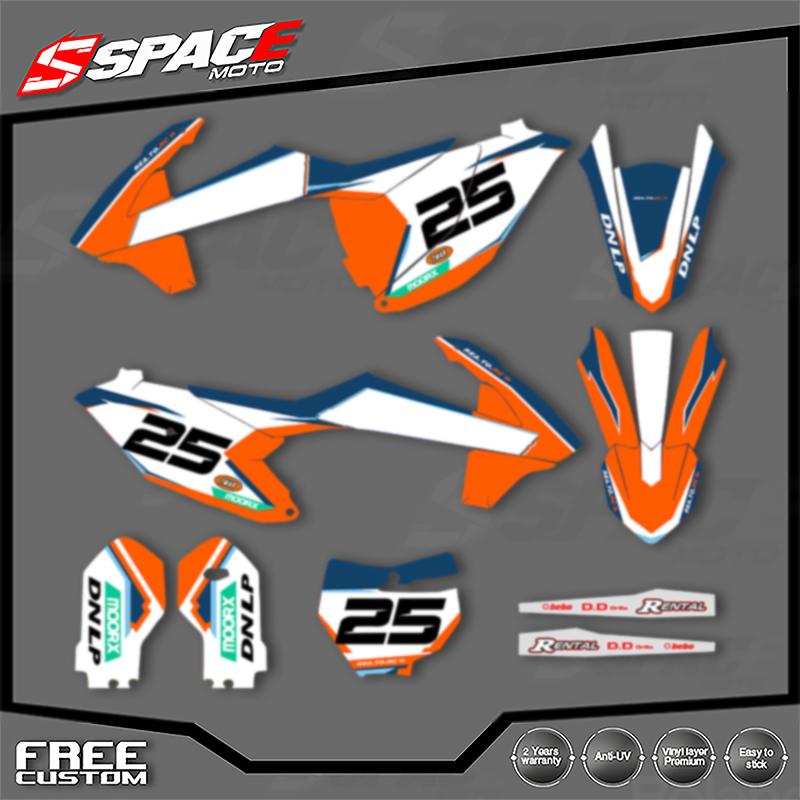 SPACE Custom Motorcycle Graphics Background Decal for KTM SX SX85 2018 2019 2020 2021 2022 2023 2024 18-24 SX85 Stickers Kits 06