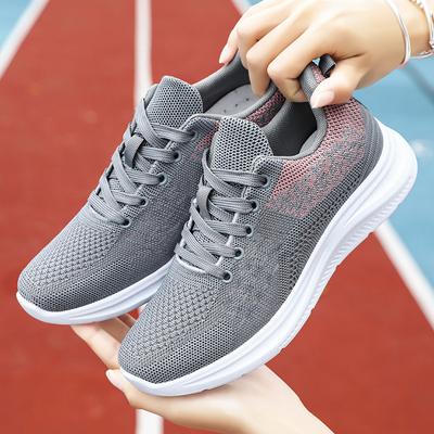 Обувь женская 2025 весна новые летающие тканые легкие дышащие сетчатые туфли одинарные кроссовки кроссовки повседневная спортивная обувь женская