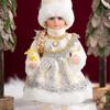 Рождественская кукла, украшения стола, серебряная одежда, великолепная русская детская кукла Снегурочки Навидад Ноэль для рождественского декора
