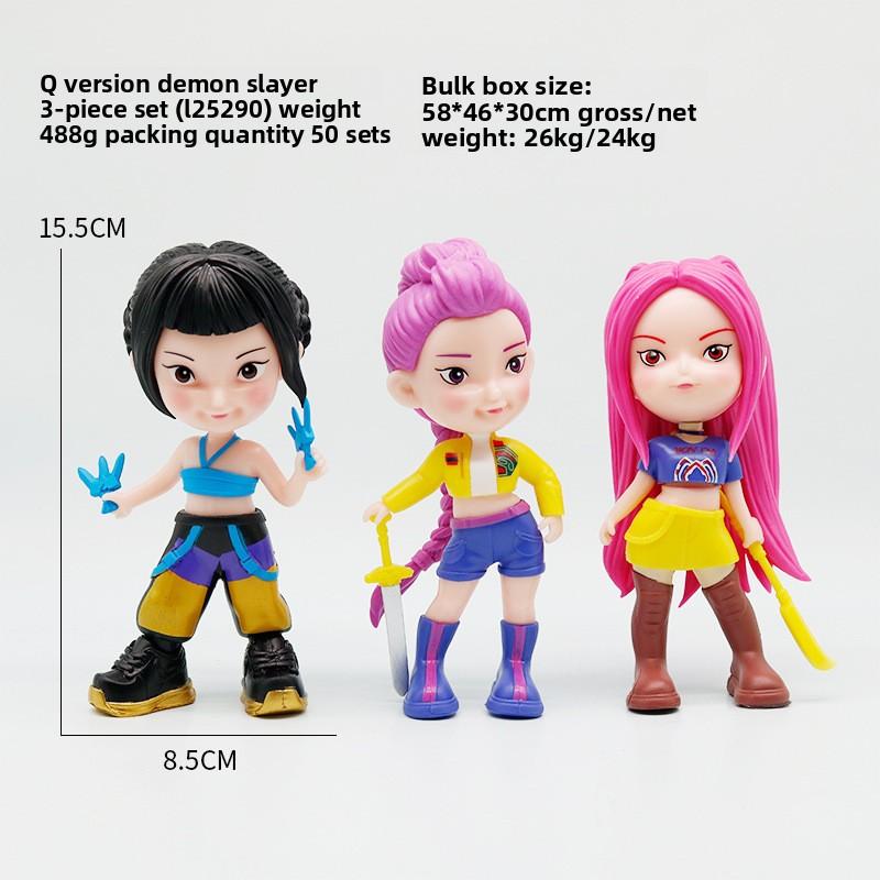 K-Pop Новая группа девушек-охотниц на демонов Мужская группа Фигурка Модель Слепая коробка Tide Play Кукла Украшение