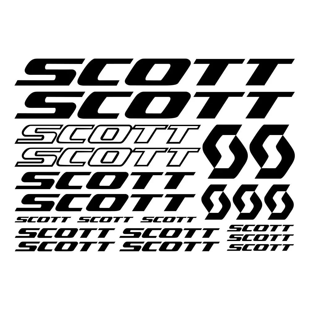 21 шт. НАКЛЕЙКИ ДЛЯ ВЕЛОСИПЕДА Наклейки на раму велосипеда Scott Лист наклеек Велосипед Велоспорт Автомобильная наклейка Автомобильные аксессуары Декор, 32см*22см