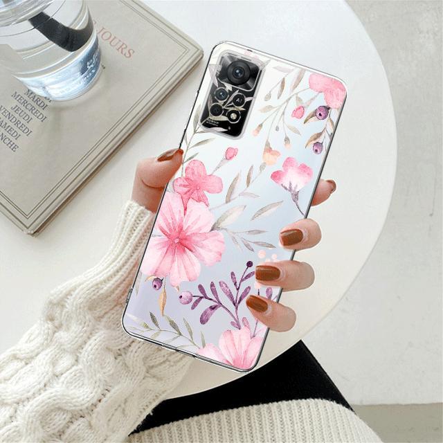 Прозрачный чехол для телефона с цветочным ромашкой для Xiaomi Redmi Note 12 7 8 9 8t 11t 8 10 Pro 9s 10s 11 11s для Mi 9a 9 9c 9t 10 10c K40