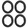 4pcs 1.9 Inch Wheel Outer Beadlock Rings Aluminum Alloy Replacement Wheel Beadlock Rings for Traxxas 1/10 RC Car Black