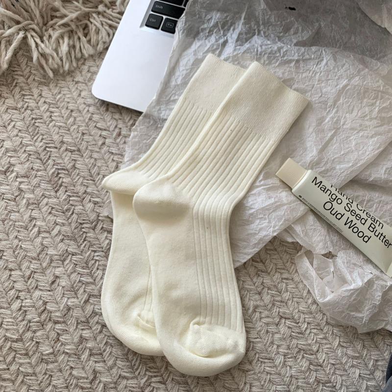 Женские Новые Осенние Товары Все Виды Повседневные Однотонные Носки-трубы с дымкой