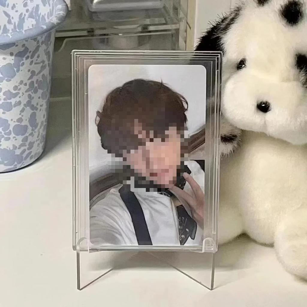 Acrylic Transparent Card Brick Kpop Star 3-inch Photocard DIY Decor Storage Protective Case Dustproof Hard Plastic Card Holder