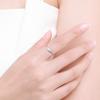 MODIAN Real 925 Silver Free Size Angel Wings Ring For Women Delicate Small CZ Link Chain Adjustable Rings Fine Jewelry