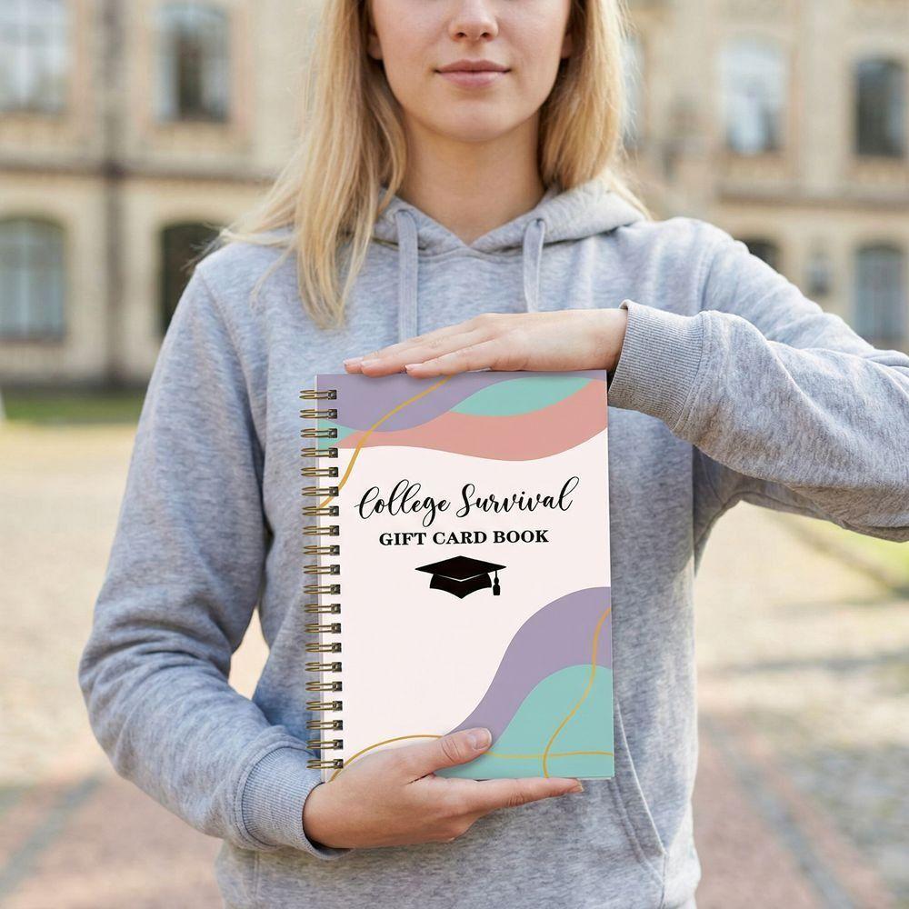 Vertical Coil College Survival Book Portable Spiral-Bound Notebook Festive Gift Card Book School