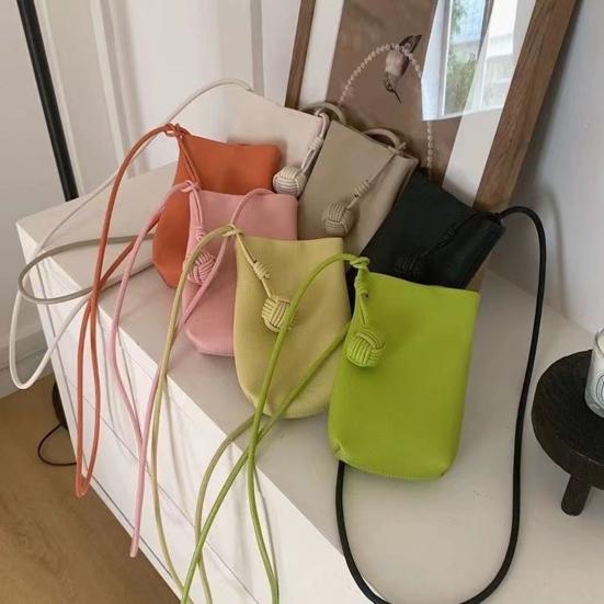 Женская сумка через плечо для телефона, однотонная мини-сумка-мессенджер, маленькая сумка через плечо для сотового телефона для повседневных выходов на улицу для шопинга