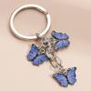 Милый брелок для ключей, красочный брелок с бабочкой, эмалевый брелок с летающими животными, брелки для женщин и девочек, аксессуары для сумочек, ювелирные изделия ручной работы