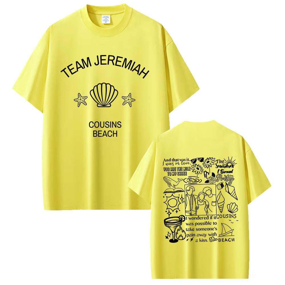 Hot Sale Tv Play The Summer I Turned Pretty Team Jeremiah Cousins Beach Graphic Print Tshirt Unisex Unisex Vintage Hip Hop Tshirt