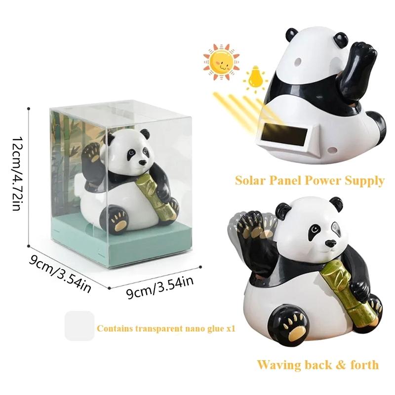 Трясущаяся рука Панда Солнечная энергия Украшение автомобиля Трясущаяся голова Кукла Украшение автомобиля Автомобильные аксессуары Украшение приборной панели Автомобильный стиль
