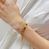 Модный титановый стальной двухслойный многослойный универсальный длинный изогнутый браслет из нержавеющей стали для женщин