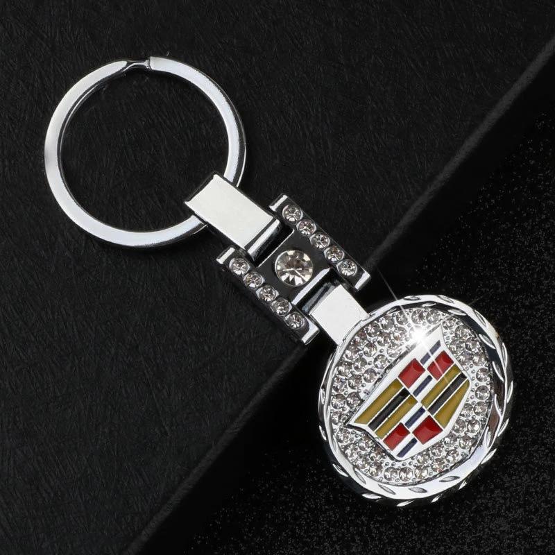 Diamond Metal Car Key Rings Buckle Case for Cadillac Logo CTS CT6 ATS SRX STS XTS XT5 CT5 Escalade BLS Auto Keychain Accessories