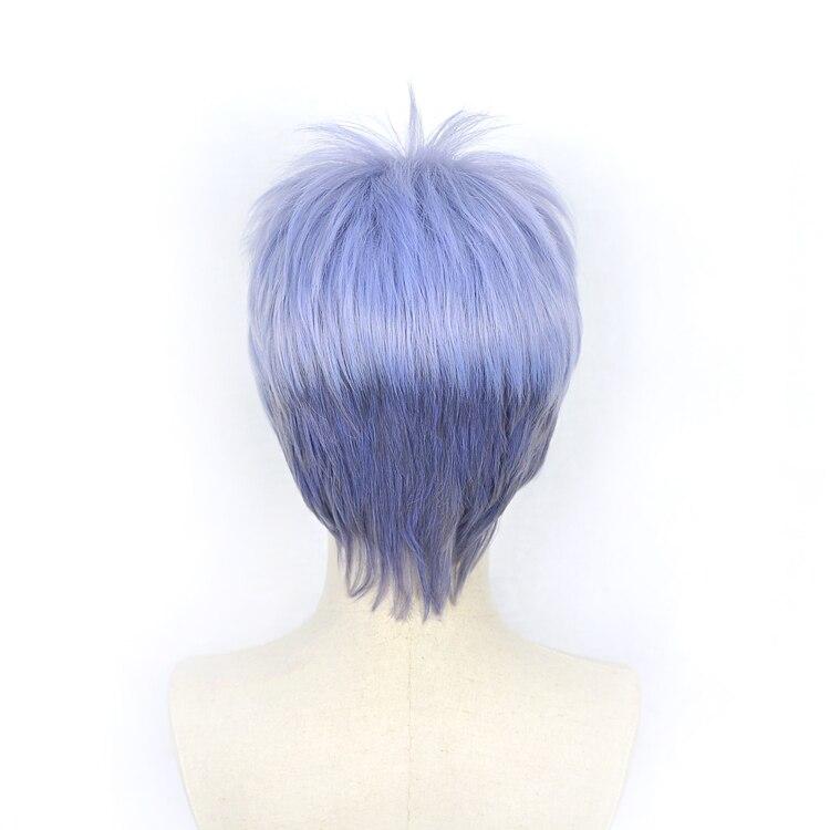 Токио Мстители Такаши Мицуя Косплей Парик Аниме Фиолетовый Градиент Короткие Волосы Тепло Синтетическое Волокно Волосы + Бесплатная Парик Кепка Мужчины