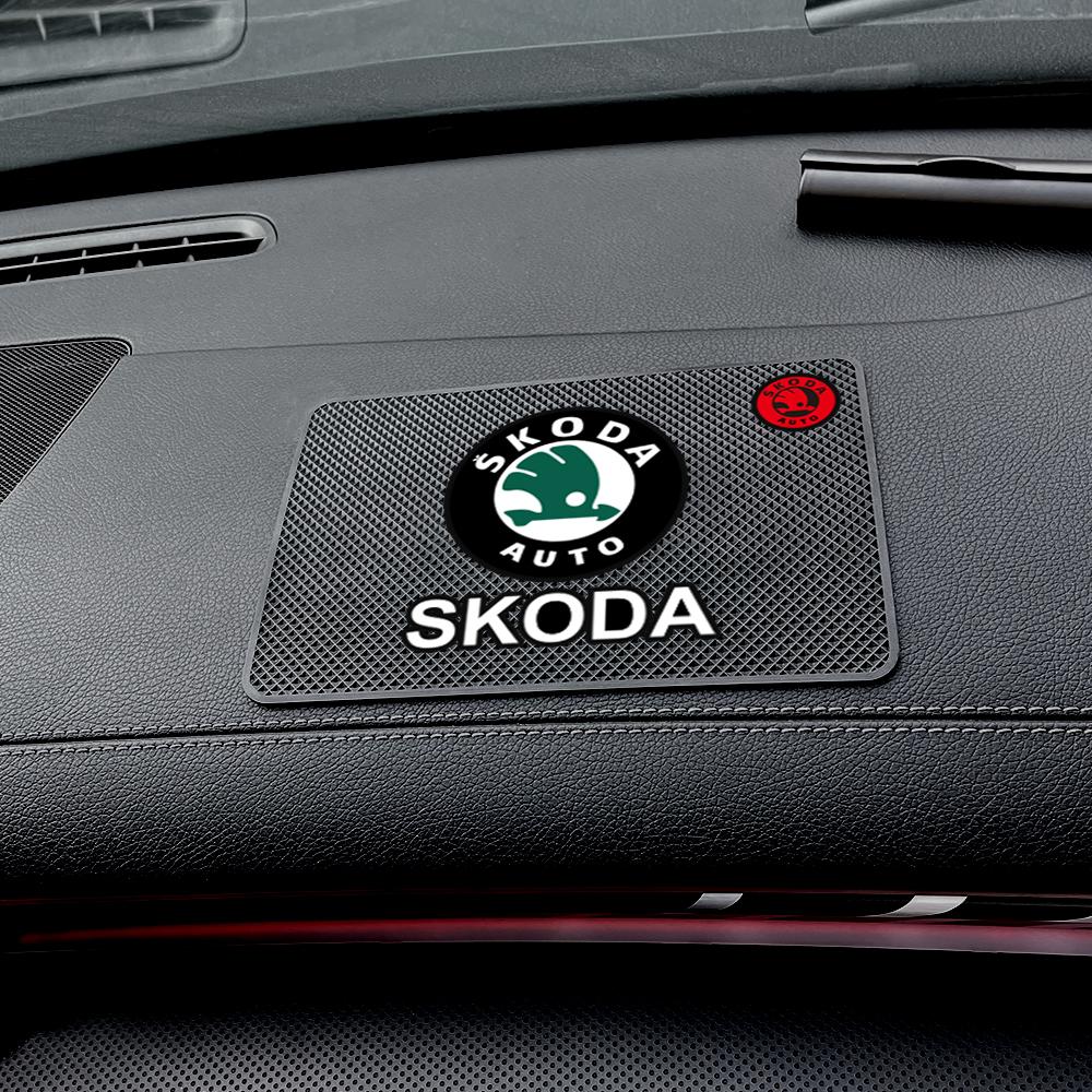 ZPMG6 1PC Car Style Non-slip Silicone Pad Dashboard Sticky Pad Mobile Phone Holder For Skoda Fabia Superb Rapid Karoq VII Yeti Kodiaq
