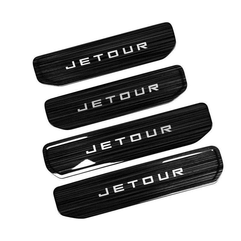 Новое состояние Накладка на ручку двери Jetour Traveler T2 из нержавеющей стали, черная, детали ящика для хранения для дооснащения/модернизации