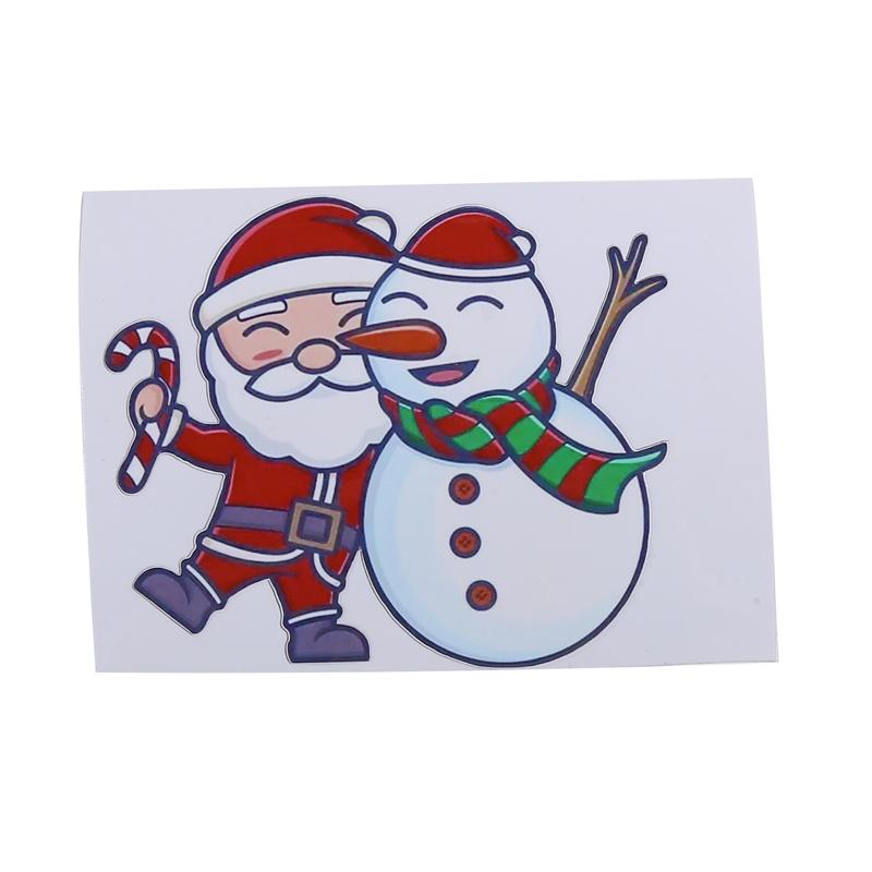 Рождественская наклейка на автомобиль Санта-Клаус Лось Мультфильм Кузов автомобиля Авто Стекло Зеркало Окно Стена Украшения Статические наклейки