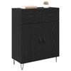 Sideboard Black Oak Effect 69.5 x 34 x 90 cm Engineered Wood