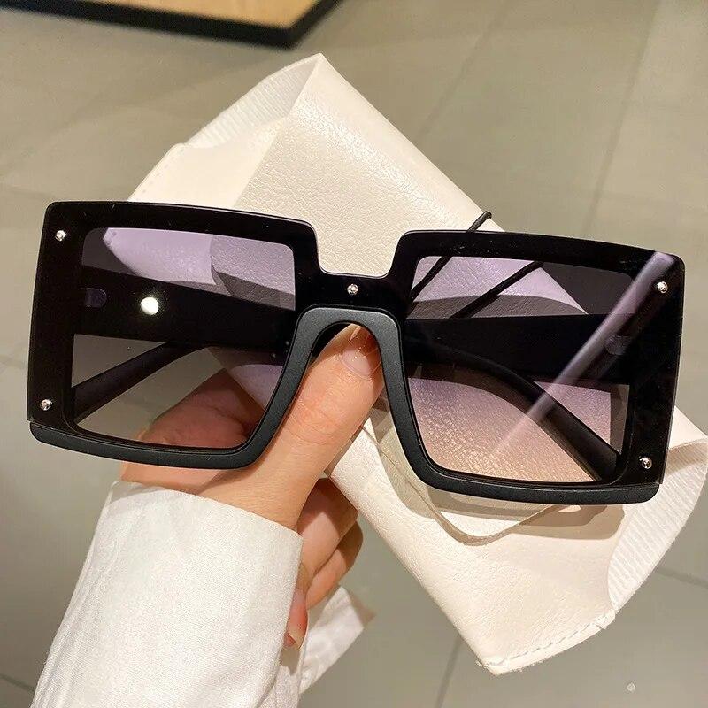 Новые солнцезащитные очки der Fashion Женские Уличные S Европейские и американские Солнцезащитные очки Ins Большие Квадратные Защита от УФ-лучей Очки
