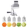 Practical Manual Rotary Hand Crank Nut Grinder Stainless Steel Sturdy Cheese Grater with 5 Blades Cheese Shredder Prepare Meal