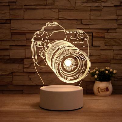 Современный индивидуальный светодиодный 3D мультфильм USB батарея акриловая доска настроение Rgb теплый свет аниме ночник Bts стол