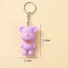 Backpack Charm Wool Bear Shape Key Rings Pendant Soft Color Bear Keychains   Backpack Decoration