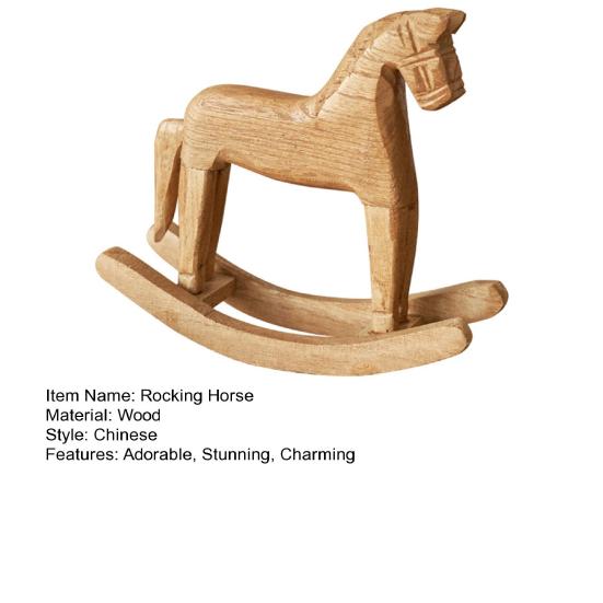 Деревянная фигурка лошадки-качалки, винтажная маленькая скульптура лошади, настольное украшение для свадеб, детских праздников, вечеринок, домашнего декора