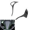 Inner Steering Wheel Strip Sticker Trim For Nissan Navara NP300 2019-2024 Carbon Fiber Style Car Styling Accessories