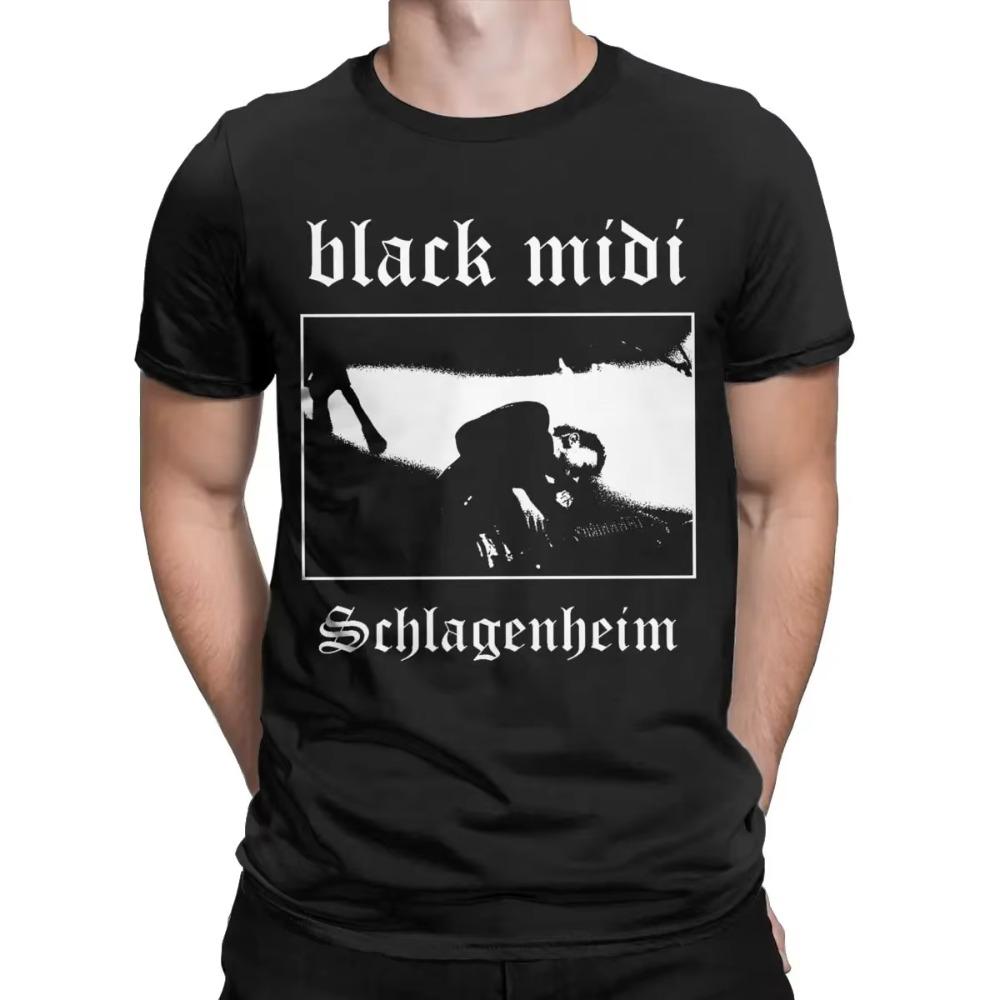 Мужские черные футболки средней длины Schlagenheim Metal, топы из чистого хлопка, повседневные футболки с коротким рукавом и круглым воротником, летние футболки