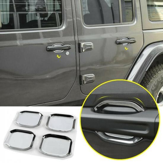 4*Chrome Door Handle Bowl Cover Trim For - Jeep Gladiator JT Accessories