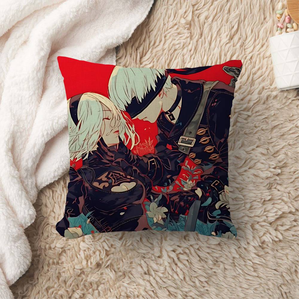 Game Nier Automata Cushion Cover Decorative Pillow Sofa Home Decor Case Pillow Cases