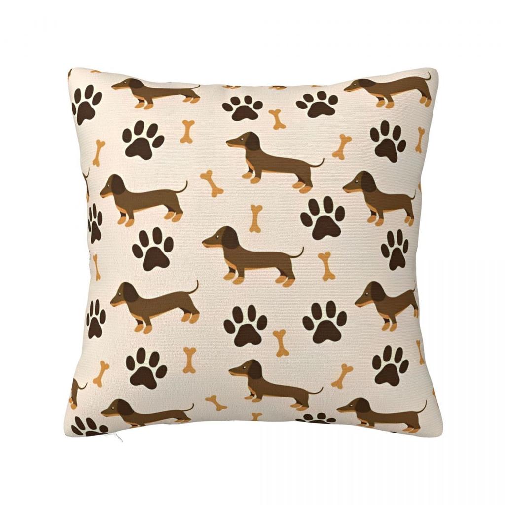Dachshund Square Pillow Cases Dog Cushion Cover Novelty Decorative Pillowcover for Car 4545cm