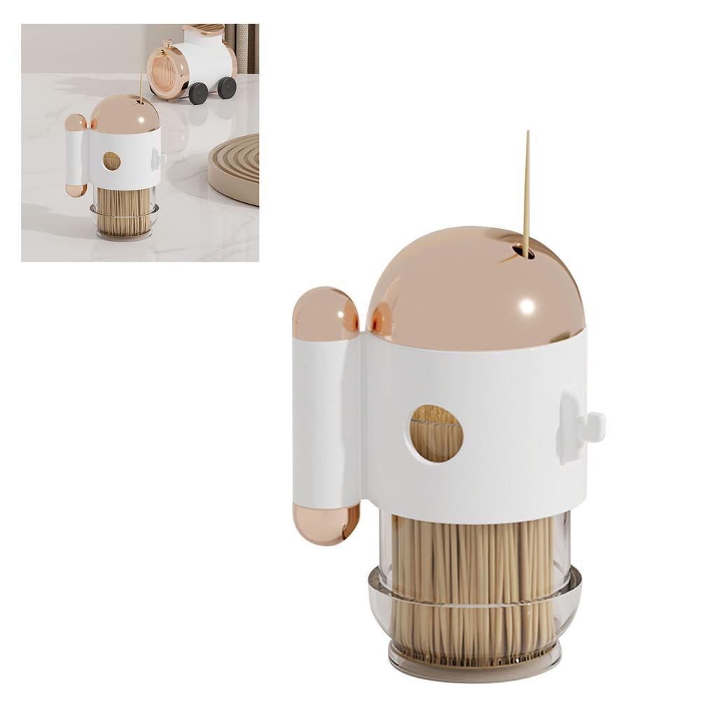 Toothpick Holder Dispense Automatic Press Type Palstic Decorative Toothpick Container