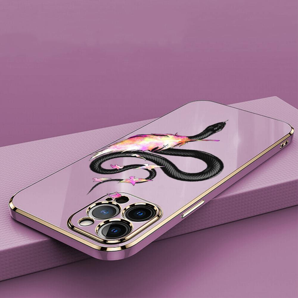 N77 бабочка, черное золото, змеиное покрытие, мягкие чехлы для телефонов из ТПУ для Xiaomi 14 Poco M5s X5 Redmi 13C 12C 8 Note 12 10 11 13 Pro Plus, противоударный чехол