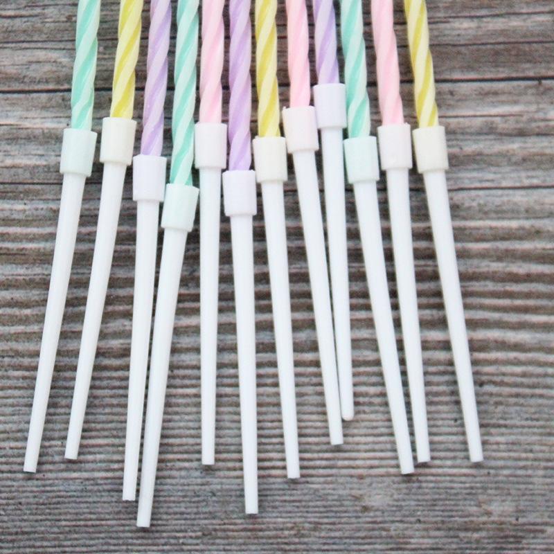 New Birthday Candle Colorful Thread Creative Children's Party Candle Happy Meeting A2 New Slender Candle