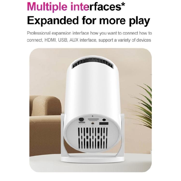 Мини-портативный проектор Питание Type-C Беспроводная трансляция Автоматическая регулировка Стереозвук