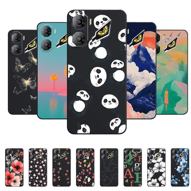 For Nubia Neo 3 5G Cartoon Pattern Shockproof Silicone Soft Cover For Nubia Neo 3 Flower Vintage Style TPU Bumper Back Cover
