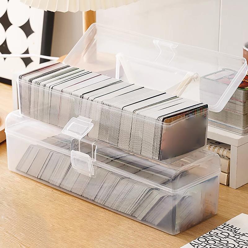 Портативный органайзер для заметок, прозрачный органайзер для фотокарточек Idol, небольшой органайзер для коллекции карточек, пластиковые настольные органайзеры