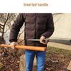 Большая мотыга-кирка из марганцевой стали с ручкой из твердой древесины