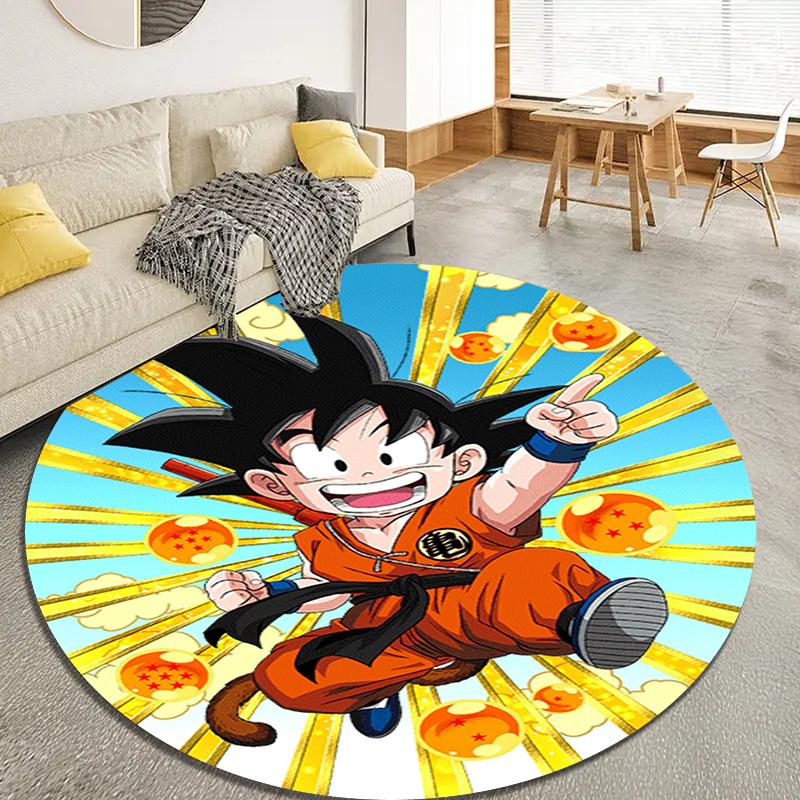 Dragon Ball Round Area Rug,Carpet Rug for Living Room Bedroom Sofa Playroom Decor,Non-slip Floor Mat49
