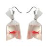 Funny Goldfish Water Bag Shape Dangle Hook Earrings Charm Women Jewelry Gift