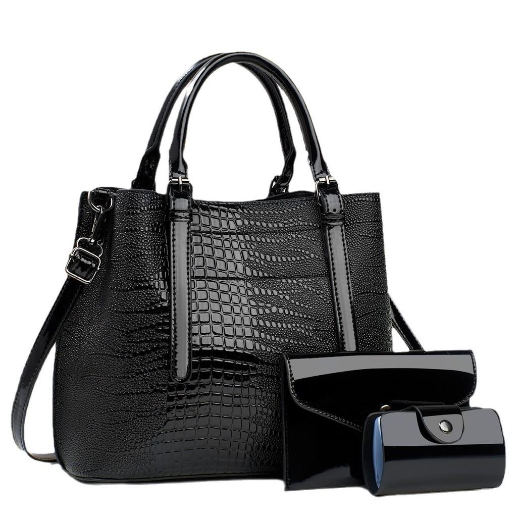 Trendy Soft Pu Crocodile Print Handbag For Women Ideal For Everyday Use