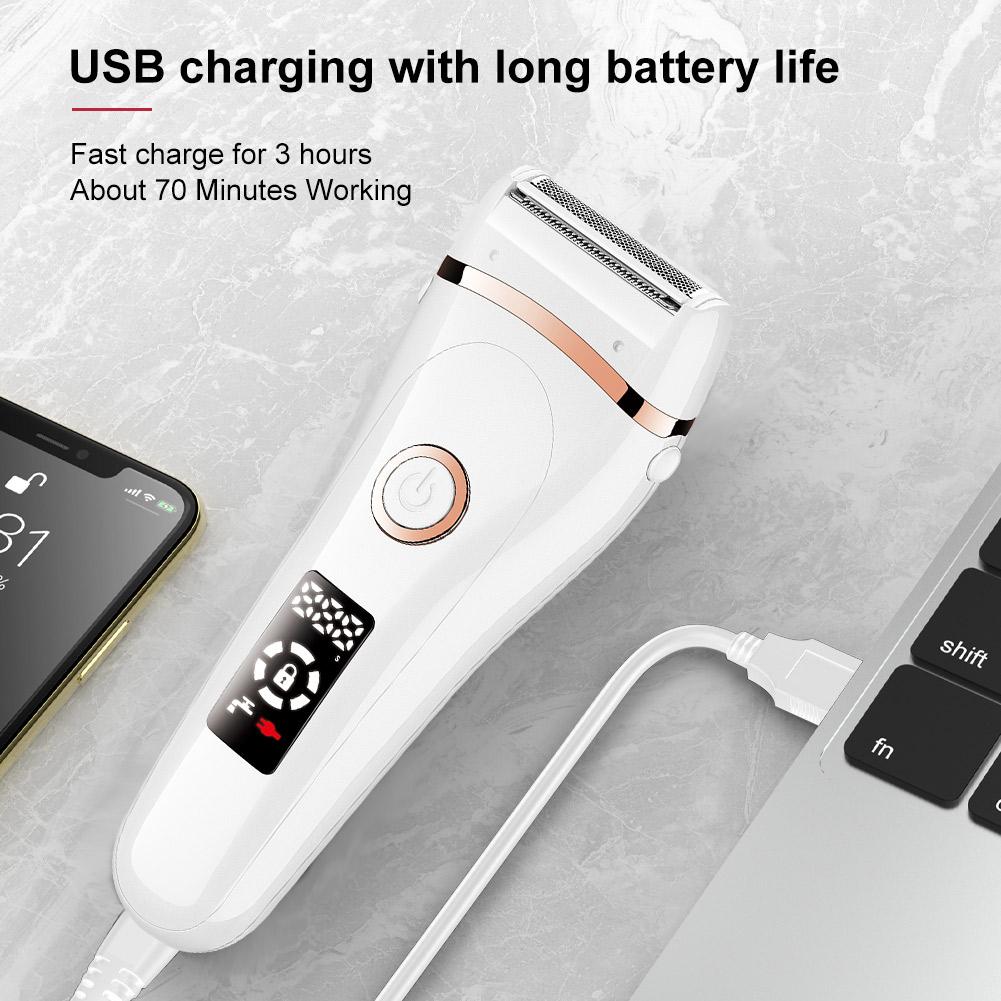 Электробритва для женщин для влажного и сухого бритья, беспроводная, безболезненная, AVE