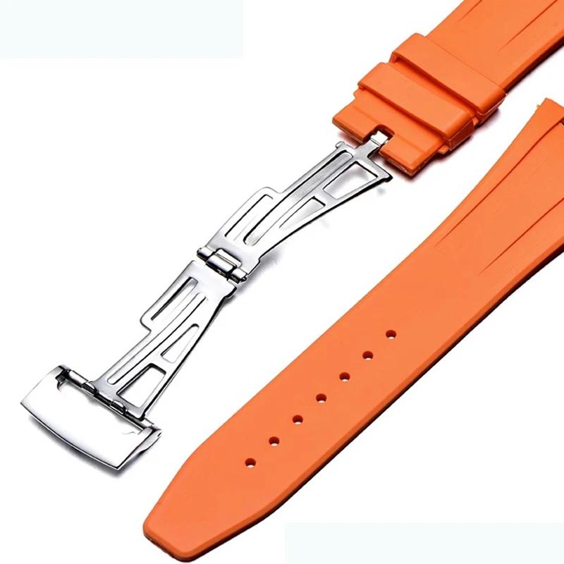 Silicone Watch Band for AP Aibi 15400 Royal Oak Series Waterproof Rubber Watch Straps Men Bracelet Accessories 26mm 27mm 28mm