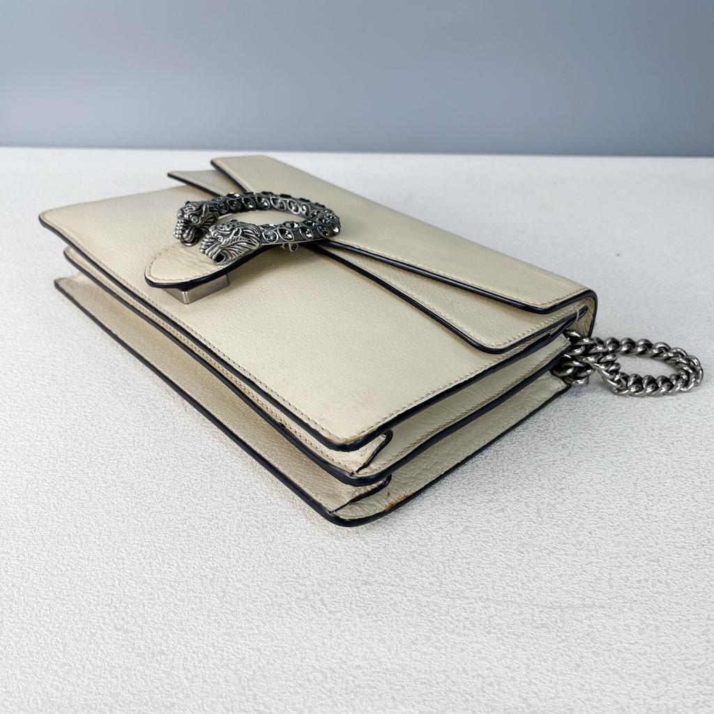 [Pre-Owned] Dionysus Tiger Head Crystal Detail Chain Leather Crossbody Bag Small - Very Good #7QIR8E