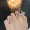 Кольцо с капающей масляной живописью Геометрическое неправильное эмалевое кольцо Уникальное кольцо с мультяшным мишкой Для пары