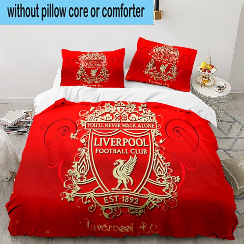 Liver-pool Crest 3PCS Bedding set,Ideal for1pc Duvet Cover And 2pcs Pillowcases Perfect for Christmas gift,Ideal for Bedroom, Dormitory