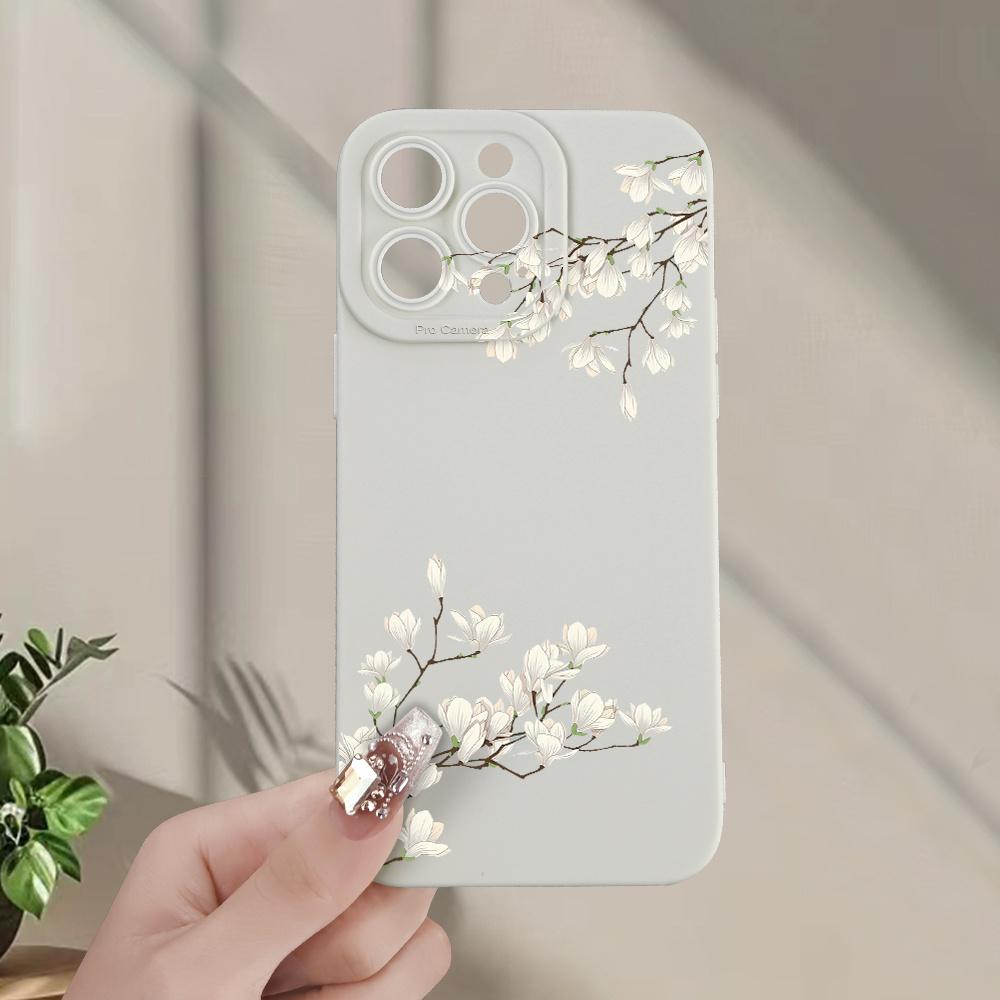 Креативный чехол для телефона с цветочным узором, подходит для iPhone 17 16 15 14 13 12 11 Pro/Max/Plus, противоударная задняя крышка