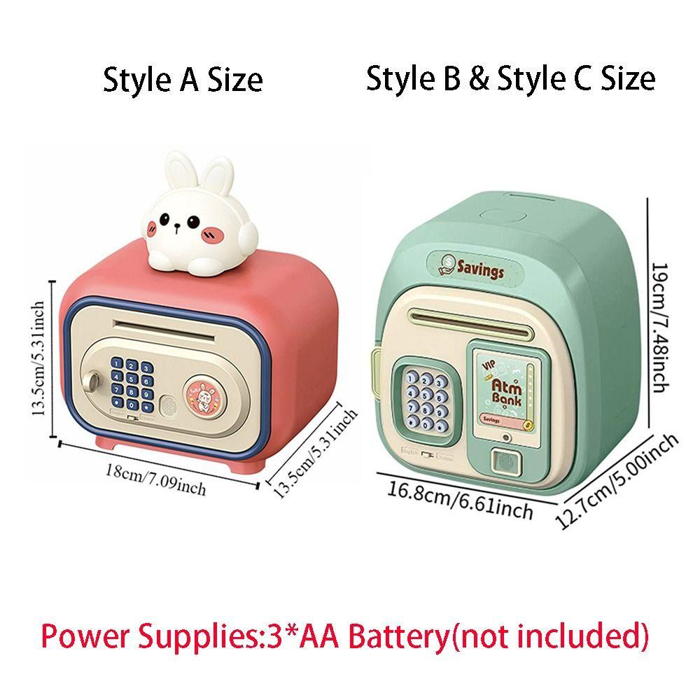 Password Lock Smart Money Deposit Box Voice Reminder Electronic ATM Penny Bank Adults/Girls/Boy